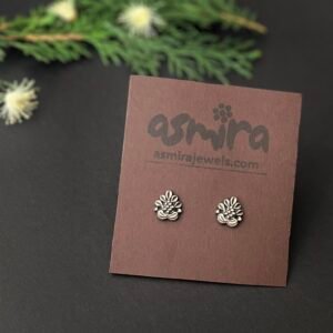 Oxidised Ethnic motif earrings
