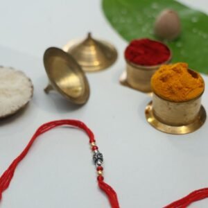 Elegant silver Rakhi
